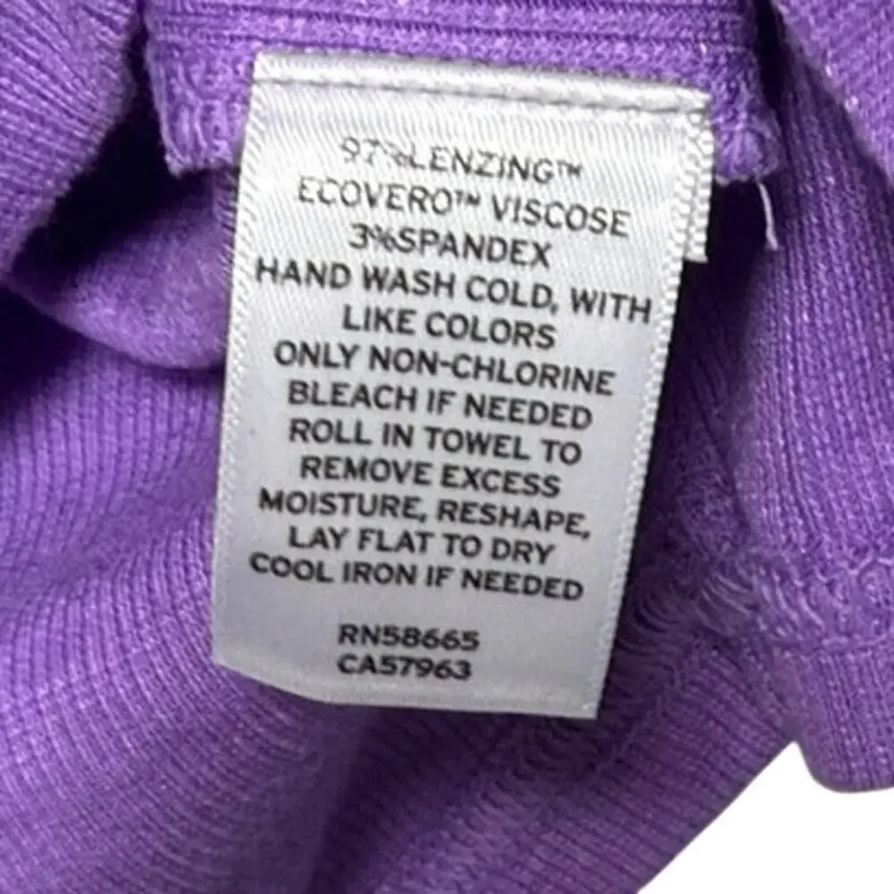 BP. Ribbed Purple Cropped Long Sleeve Top Sz Med